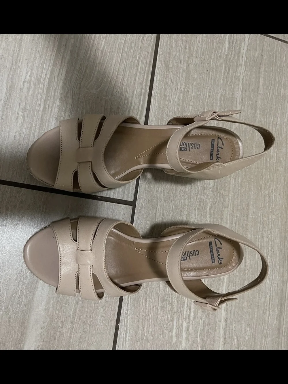 Clarks Women's Wedge Heel Sandals - Size 8.5
